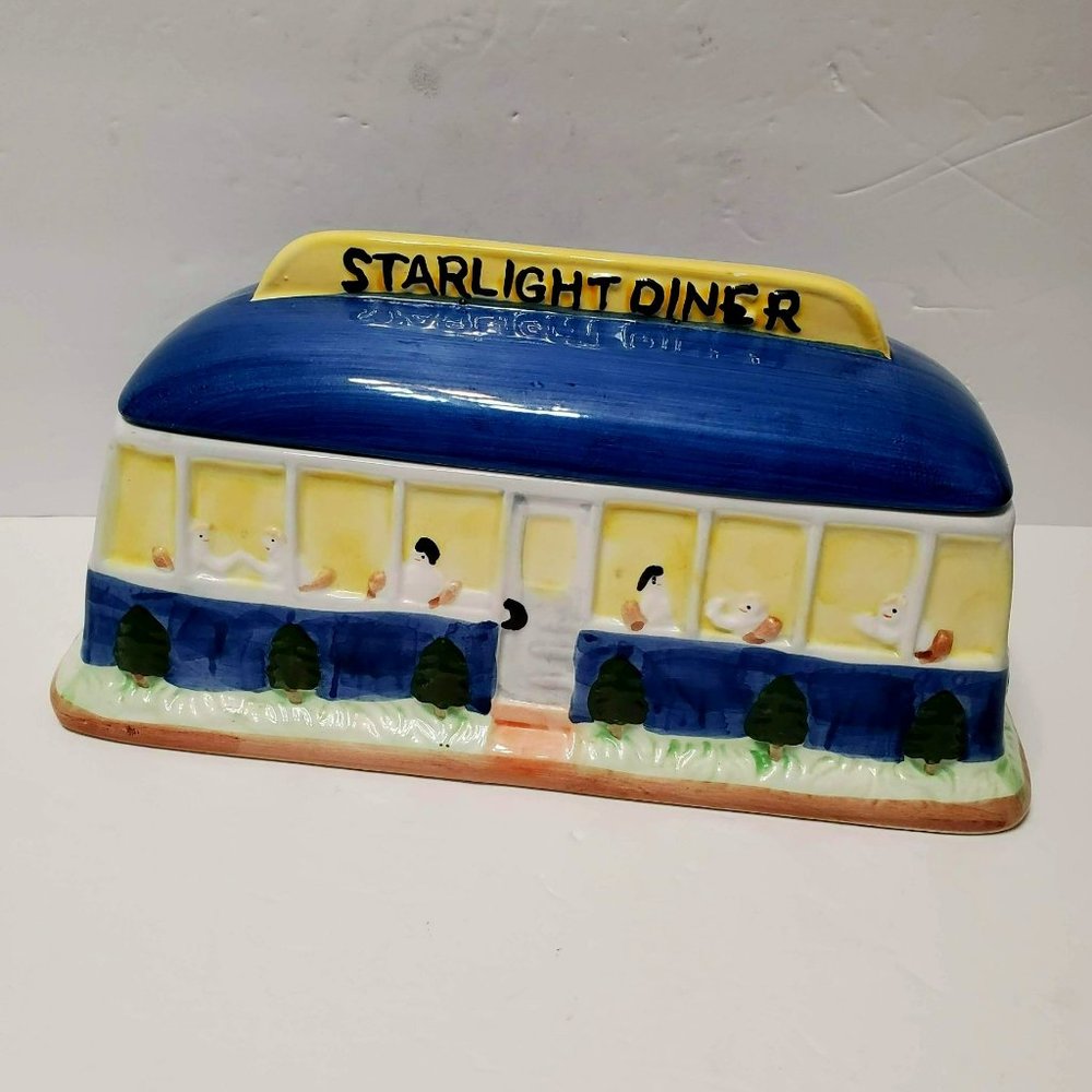 Corning Factory Collectibles Starlight Diner Cookie Jar, Vintage 1990s